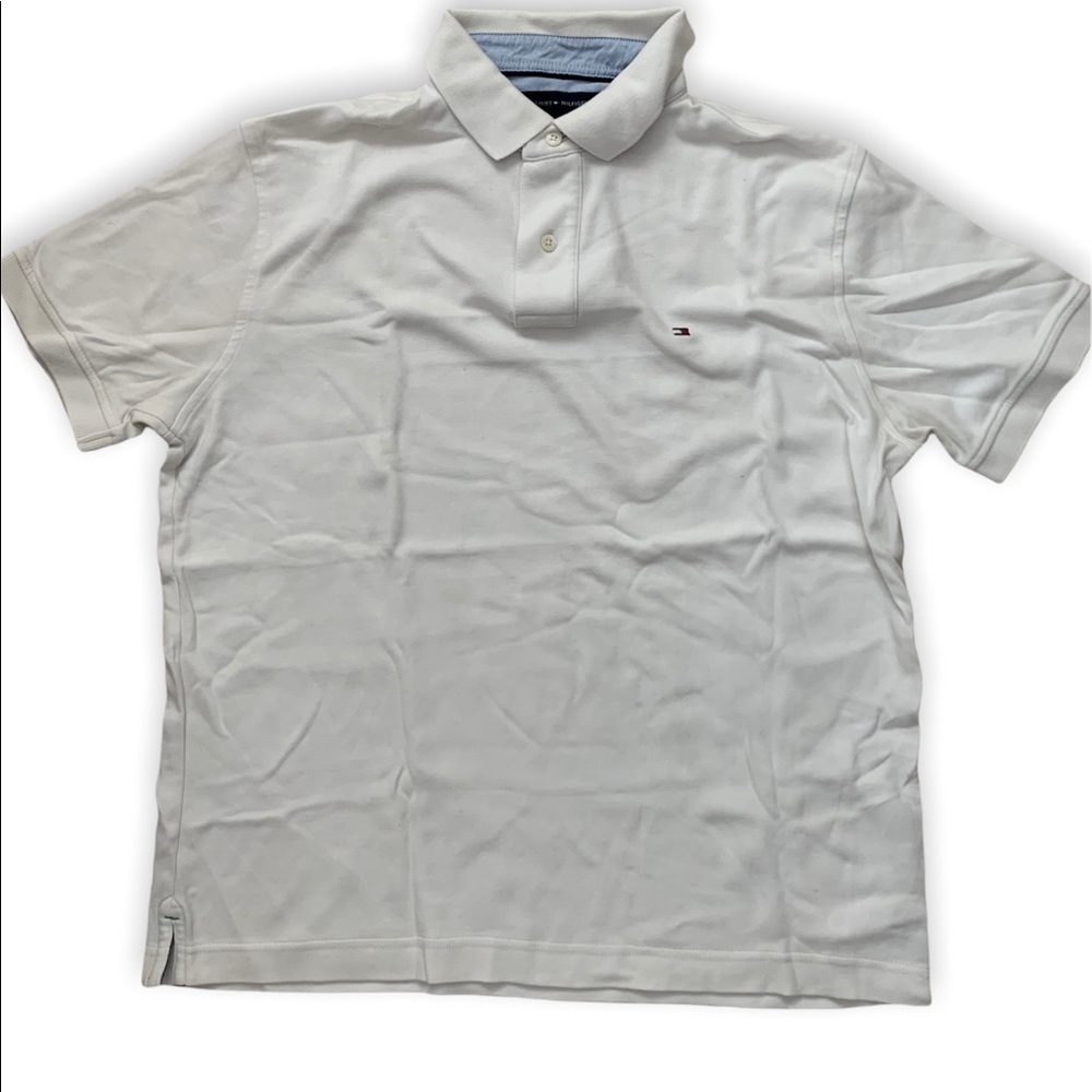 Tommy Hilfiger Mens Polo White Size Medium